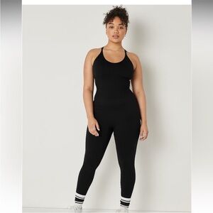 Victoria's Secret Black Jumpsuit with Striped Detail